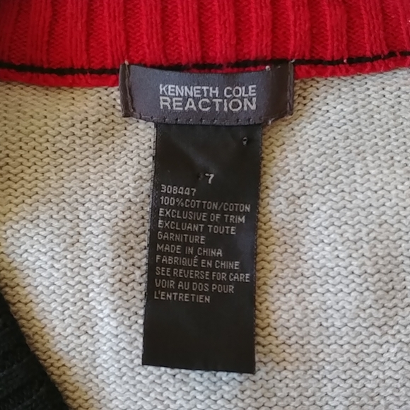 Kenneth Cole Reaction kids sweater Size 7 - Picture 2 of 3